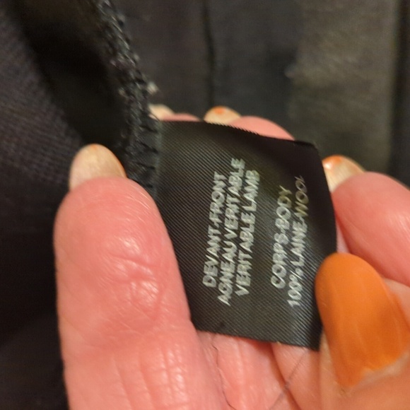 Barbara Bui Designer Black Buttery lamb Leather/ Wool Jacket Tailored Fit Sz S - Picture 7 of 9